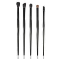 Black Long Custom Logo 5pcs Eye Liner Brush Blending Eco Friendly High End Wood Soft Eye Makeup Brush Eye Shadow Brushes