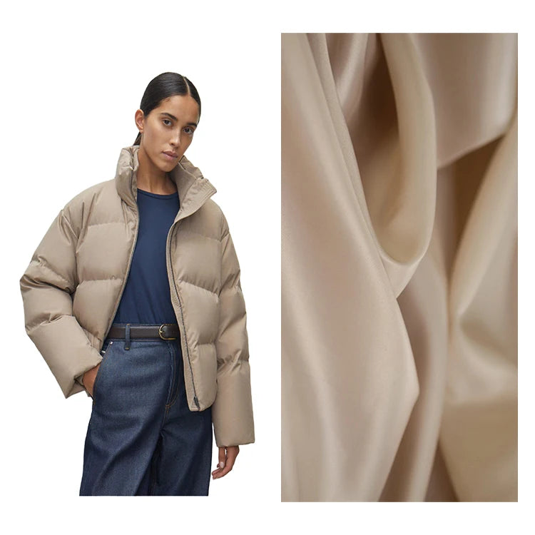 Eco-friendly 210T Taffeta Fabric Down Jacket Outer Material 380T Warm Windproof Jacket Nylon Taffeta Fabric