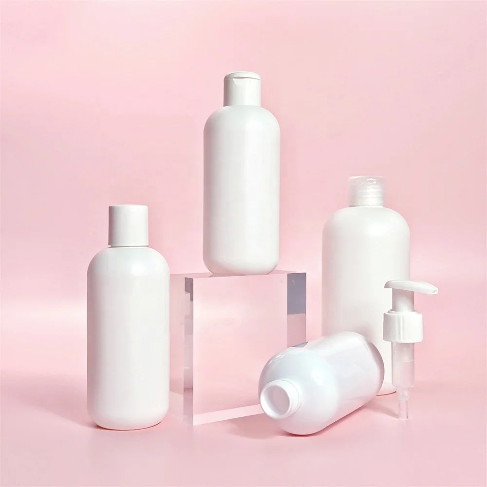 Luxury Custom HDPE Cosmetic Packaging Bottles 250/500ml Empty Hot Stamping Shampoo Lotion Skin Care Serum Packing
