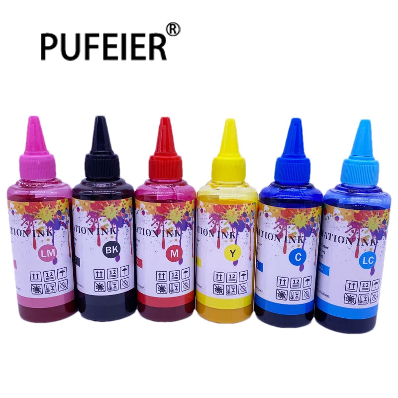 100ML Bottle Sublimation Ink Refill Kits Compatible for Epson Inkjet Printer Heat Transfer Dye Sublimation Ink