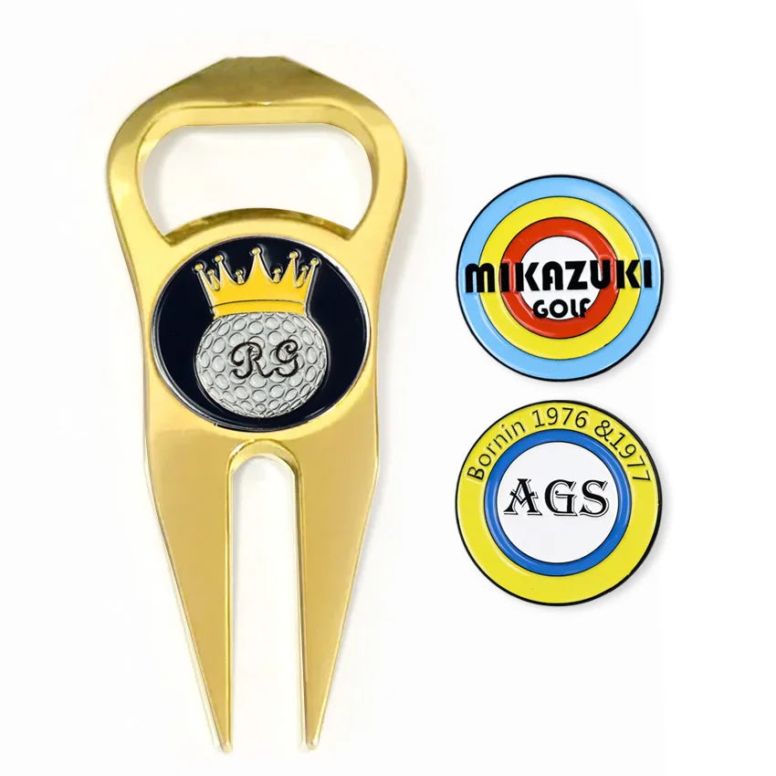 Wholesale Custom Hat Clip logo 25mm Sublimation Repair Blank Personalized Magnetic Golf Ball Marker Golf Divot Tool