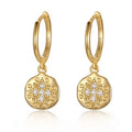 Fashion Earrings Jewelry 925 Sterling Silver Baroque Drop Earrings Luxury Gold Plated Hoop Earrings for Women