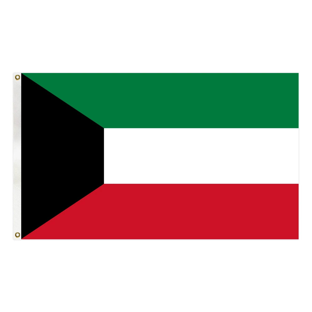 3x5FT Polyester Cheap Price Kuwait Country Flag and National Flag With Two Grommets