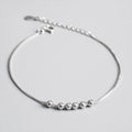 Fashion Handmade 925 Sterling Silver Round Small Beads Women Simple Lucky Beads Bracelet for Gift