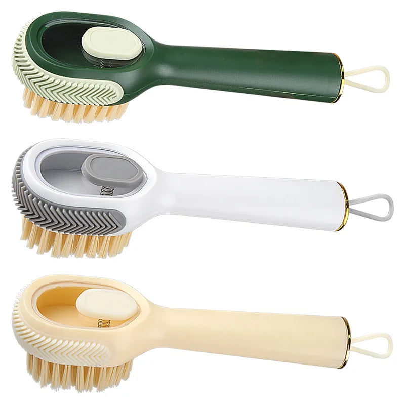 Liquid Shoe Cleaning Brush with Built in Dispenser Soft Wool Suede Laundry Brush Multi Purpose Stain Removal