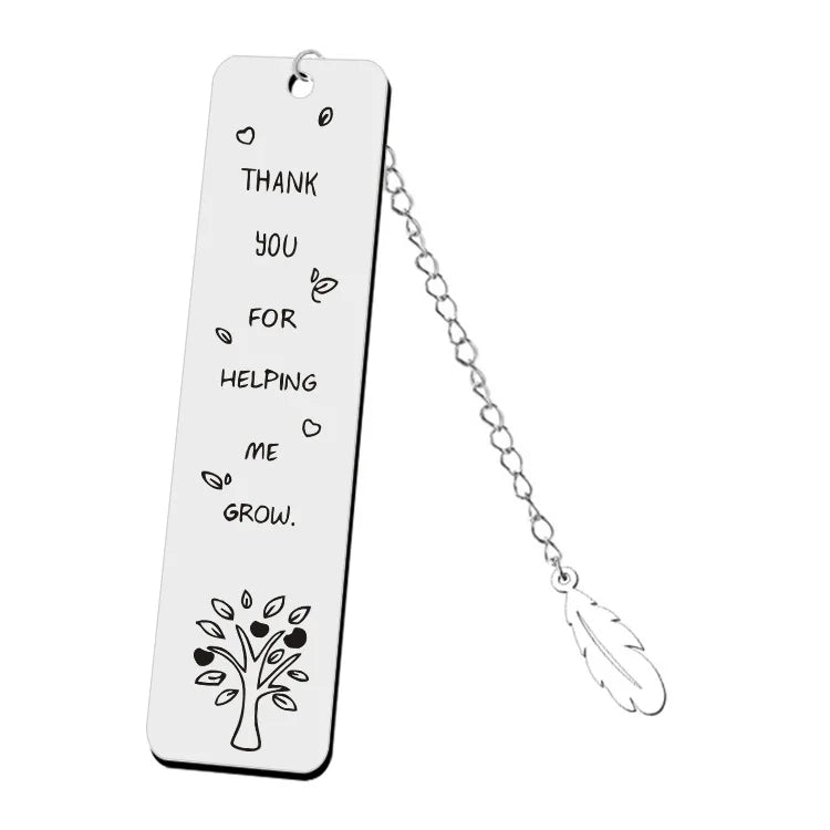 The New Stainless Steel Frosted Bookmark Leaf Fringe Pendant for Holiday Gifts Can Be Customized and Engraved
