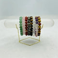Wholesale Natural Healing Crystal Gemstone Metal Holder Selenite Bracelet Stand for Decoration
