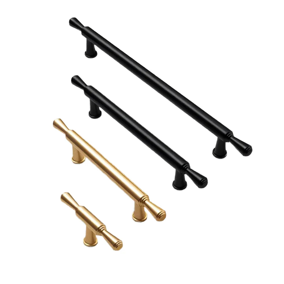 Modern Simple Solid Gold Handle Brushed Knob for Bedroom Furniture-Dresser Wardrobe Door Shoe Cabinet Drawer Aluminum