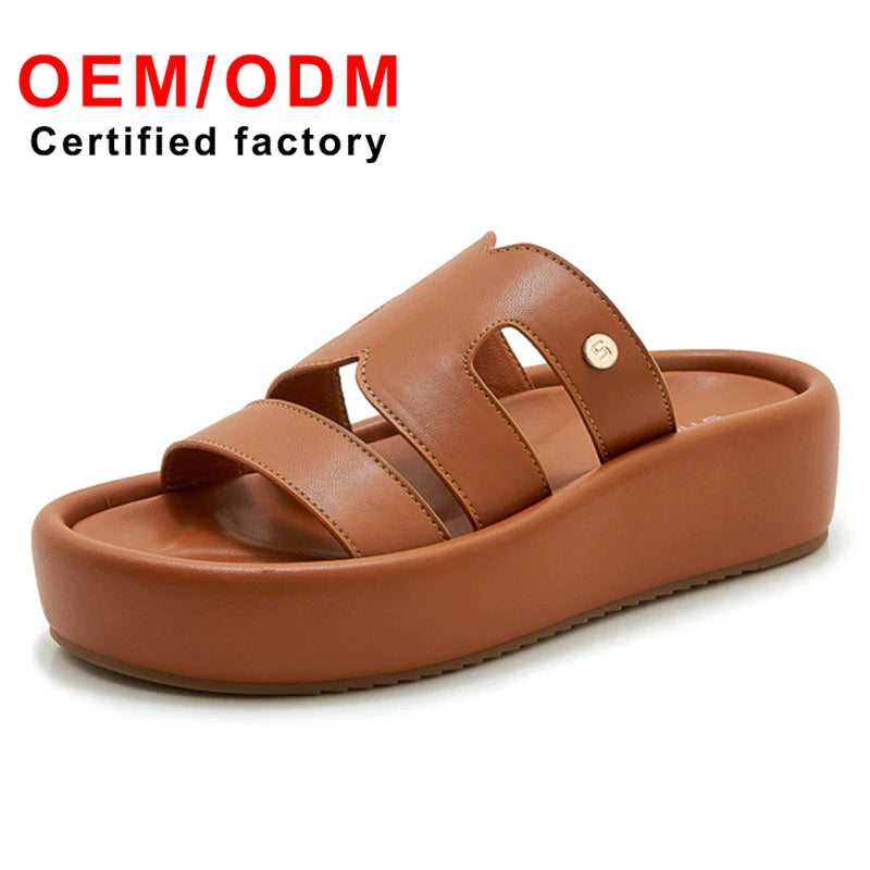 Hot Selling Women's New Summer Versatile Fashion Trend Casual Thick-soled Height-enhancing Beach slippers Fashion Shoes Women