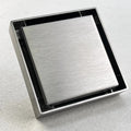 Aojie Popular Commercial Kitchen and Bathroom Stainless Steel 100mm square Concealed Shower Floor Drain