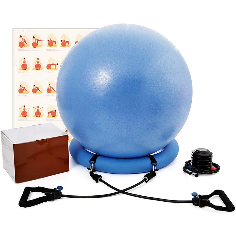 Non-slip Workout Fitness Yoga Balance Ball with Stability Ball Base