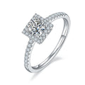 2022 New Design Korean Ins Real Moissanite Ring 0.5/1/1.5/2/3/4/ Carat Oec Moissanite Ring for Valentine'S Day