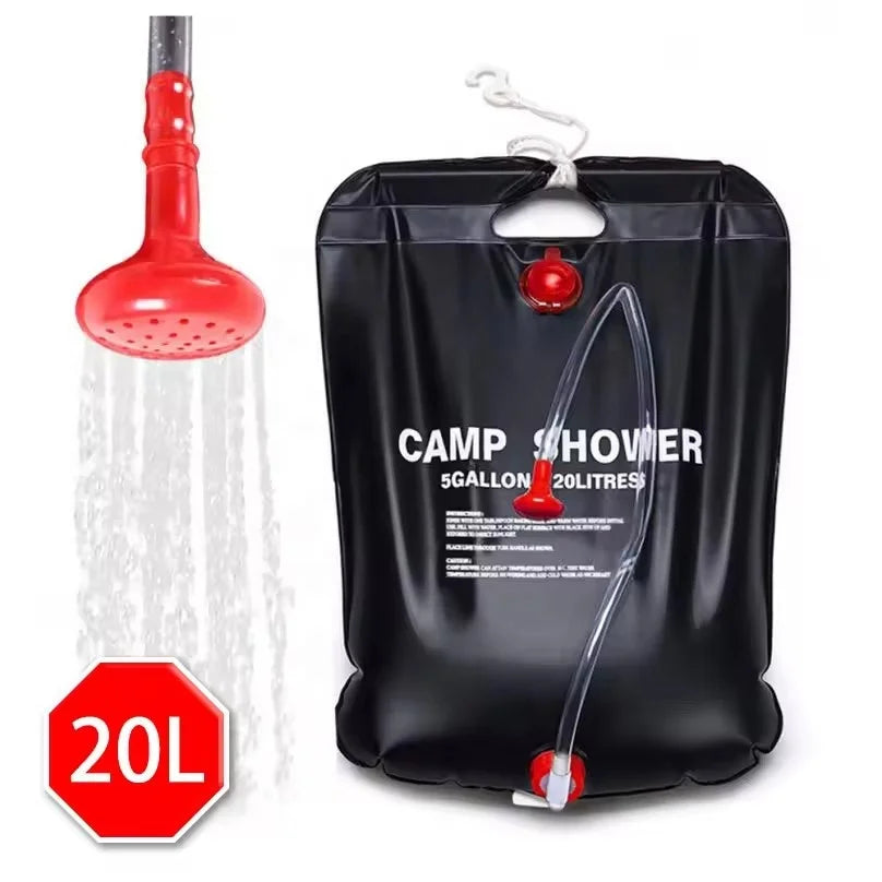 IRONDONKEY 20L Bath Products Camping Shower Outdoor Heating Solar Shower Camping Shower Heater