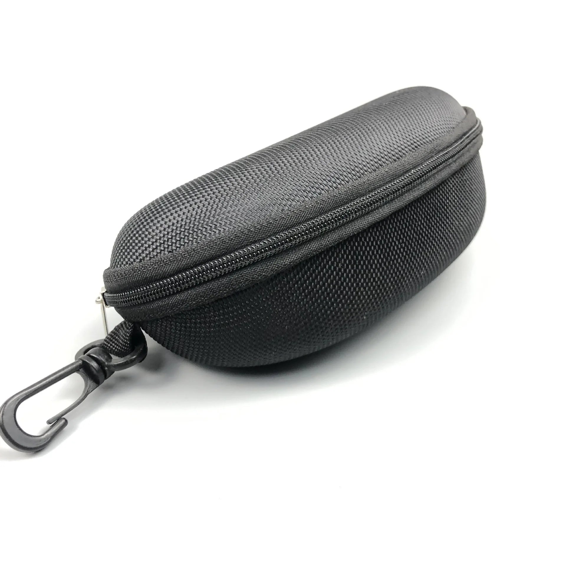 Black Large Sports Sunglasses Case Men's and Women's Simple Portable Anti-Pressure Sunglasses Zipper Myopia Eye Case