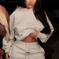 L230511 Custom Women Tracksuit Long Sleeve Active Shorts Set Training Fleece Sweatsuits Streetwear Two Piece Set Women Clothing