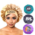 New Arrival Women Satin Bonnet Silky Double Layer Match Colors Lining Chemo Sleep Hair Bowknot Turban