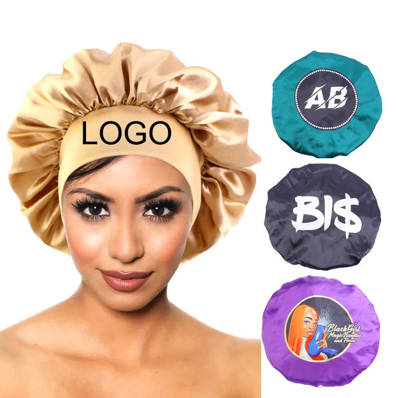 New Arrival Women Satin Bonnet Silky Double Layer Match Colors Lining Chemo Sleep Hair Bowknot Turban