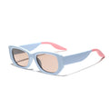 Square Fashion Sunglasses Macaron Colorblock PC Frame UV400 Unisex European American Style for Men Women Y2K Future Black Lens