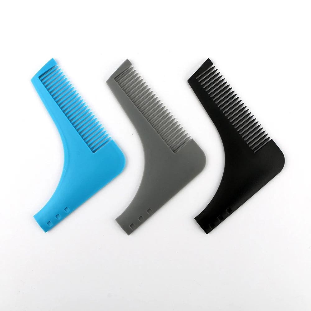 Men's Beard Shaping Styling Tool With Comb L Typed Plastic Beard Shaper Tool