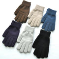 Men's Winter Full Finger Acrylic Gloves Custom Logo Warm Wool Knitted Mittens for Cycling Solid & Casual Scene