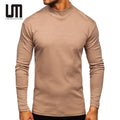 OEM Wholesale Hot Selling Trends Autumn Winter Basic Warm Long Sleeve Blouse Pullover Tops T Shirts for Men
