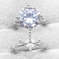 Sterling Silver 11mm/5 Carat Semi Mount Ring Frame Blank Moissanite Diamond Setting Base Without Center Stone Inlay for DIY
