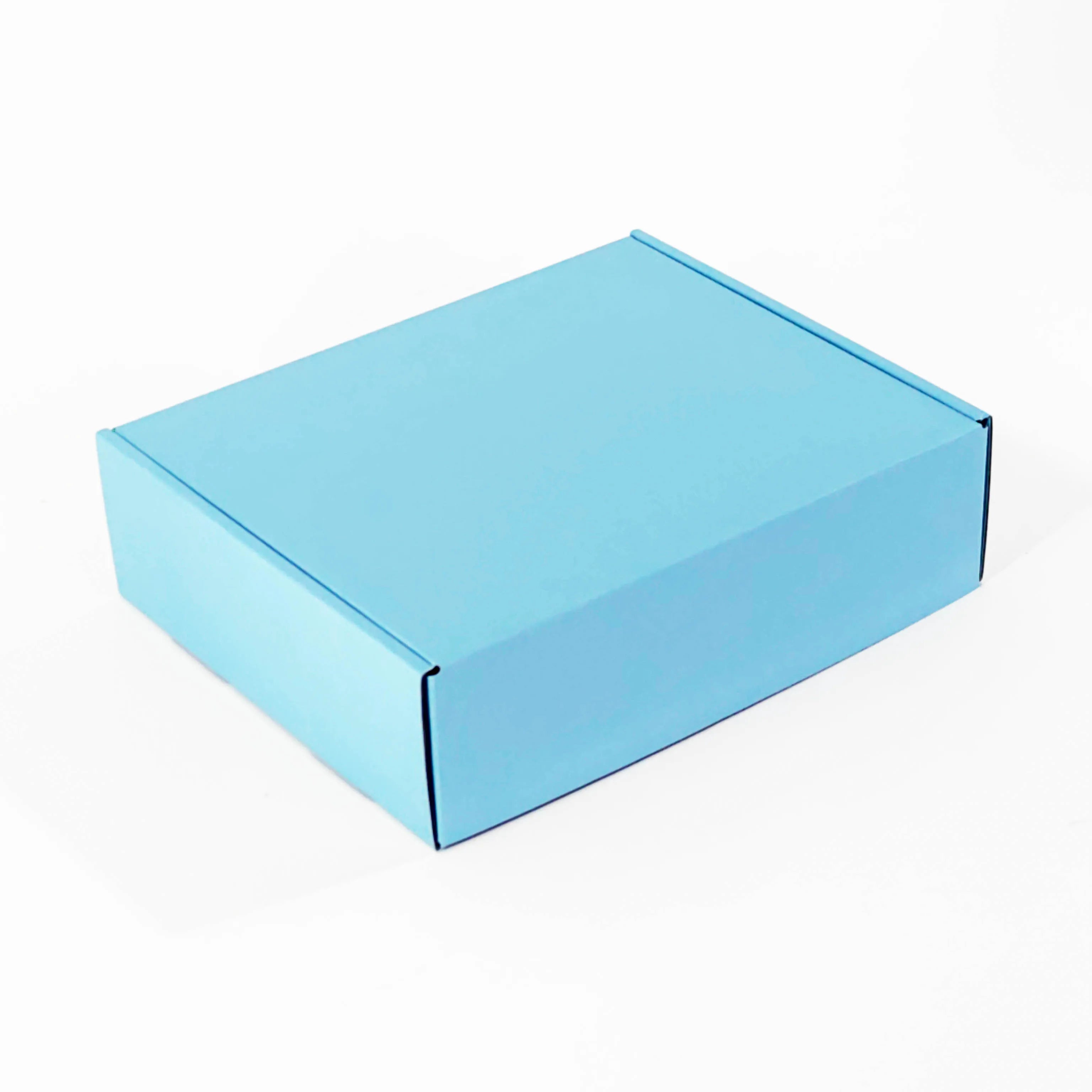 Free Sample Custom Printed Mailer Blue Cosmetics Mailing Corrugated Shipping Carton Packaging Box for Clothing