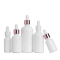 Glass Dropper Bottle White Porcelain 10ml 15ml 20ml 30ml 50ml 100ml Cosmetic Serum Pipette Vials Essential Oil Dropper Bottle