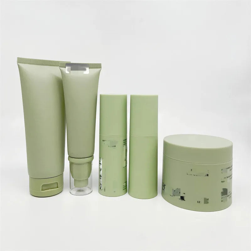 OEM Skin Cleansing Clay Soap Bottle Aloe Vera Gel Green  Empty Lotion Bottle Face Serum Cream Body Scrub Sun Cream Soft Tube