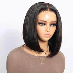 12A Grade 6X6X2 T-part Bob Wigs Ready to Ship Deep Part Human Hair Pre Pucked Wear Go Glueless Wig