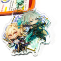 Kuien Custom Printed Gold or Silver Foil Hot Stamping Acrylic Keychains Hot Sale Anime Plastic Keychain Charms Custom Printed