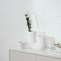 Modern White U-Shaped Ceramic Flower Vase Tabletop Home & Wedding Decoration