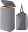 100L Laundry Basket with Lid Clothes Hampers for Laundry with Bamboo Handles and a Removable Laundry Bag Large Foldable