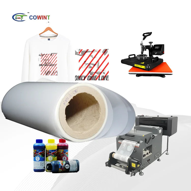 Cowint Custom Heat Press Screens Printing Water clear Heat Transfer Waterproof Transparent 30cm/roll Film Recyclable