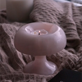 YUSHI Modern Marble Mushroom Shaped Candle Holder Antiqued Finish for Home Villa or Bedroom for Atmosphere Decoration