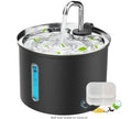 New Cat Products 3L Eco-Friendly Stainless Steel Cat Water Fountain USB Charging colorful Automatic Pet Water Dispenser for Dog