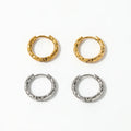 Fenny Fashion Earring 18K Gold-plated Wholesale Waterproof Unique Rough Meteor Crater Hoop Stainless Steel Earring for Women MegaBDM
