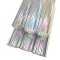 Dot/Hexagon Pattern Printed Blue and Pink Color Reflective Holographic Iridescent TPU Transparent Film Fabric for Bag/Shoe
