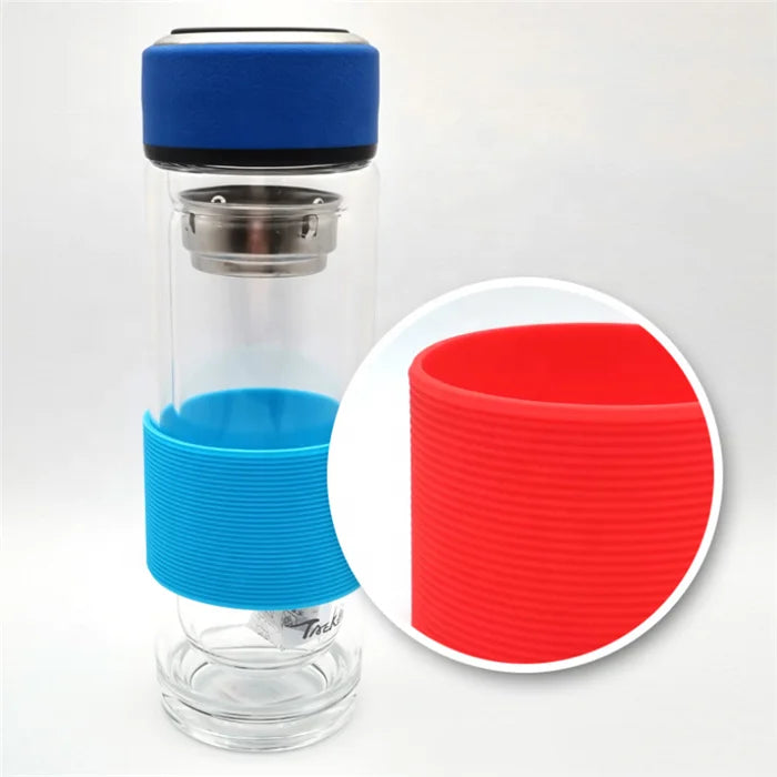 PinGlory Contemporary Non-slip Heat Insulation Eco-Friendly Silicone Glass Ceramic Plastic Cup Holder Silicone Cup Cover for