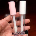 INS Hot Sale Pink and White Plastic Lip Gloss Container Cute Tube Design for Cosmetics Lipstick MOQ 100pcs