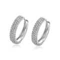 Newest Luxury Romantic Women's Rhinestone CZ Crystal Avenue Hoop Earrings Fast Shipping Zircon Flower Pattern Wholesale
