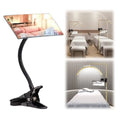 Black Clip on Mirror for Eyelash Extension 360° Metal Stem Convex Mirror Home Cosmetic Eyelash Artist Tools Clip on Mirror