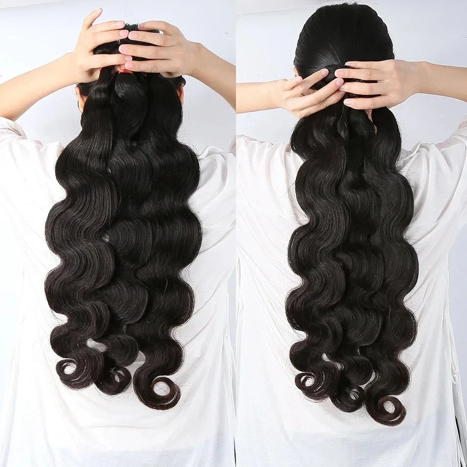 Raw Virgin Hair Natural Body Wave Color Extension Yeswigs Double Weft Cuticle Aligned Young Girl Virgin Bundle Cambodian Hair