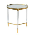 Light Luxury Modern European Hotel Decorative Crystal Transparent Sofa Corner Coffee Table Convertible Multi-purpose Dining