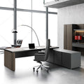 Modern Design Executive Wooden Office Desk-Convertible Modular & Extendable Features Explore Workspace BS Model Commercial Use