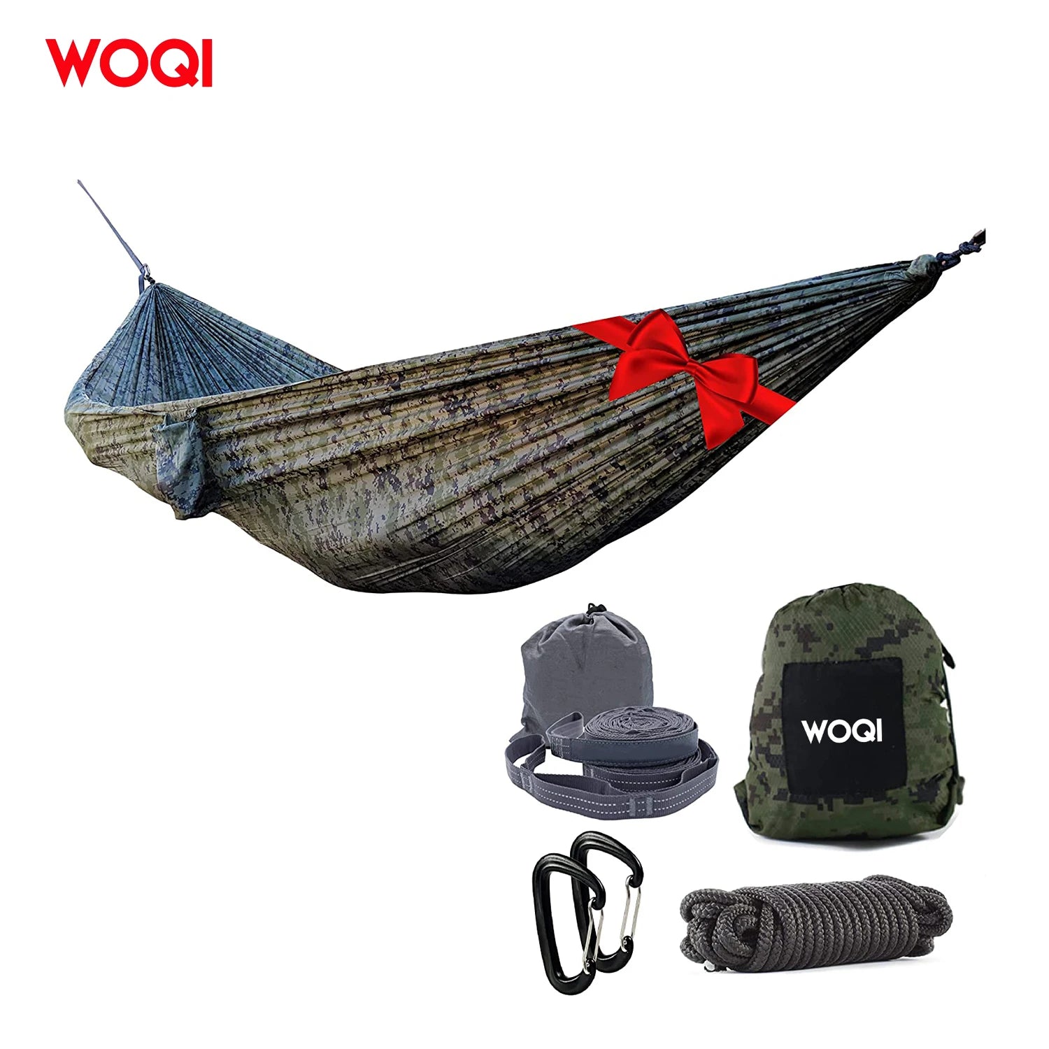 WOQI Hot Selling Portable Outdoor Hiking and Camping Polyester Portable Hammock Stand Folding