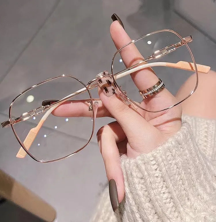 New Wholesale Anti Blue Light Blocking Computer Glasses Women Metal Cheap Eyewear Factory Optical Frames