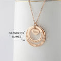 Personalized grandma Jewelry Rose Gold Plated 925 Sterling Silver Family Member Name Necklace Wholesale