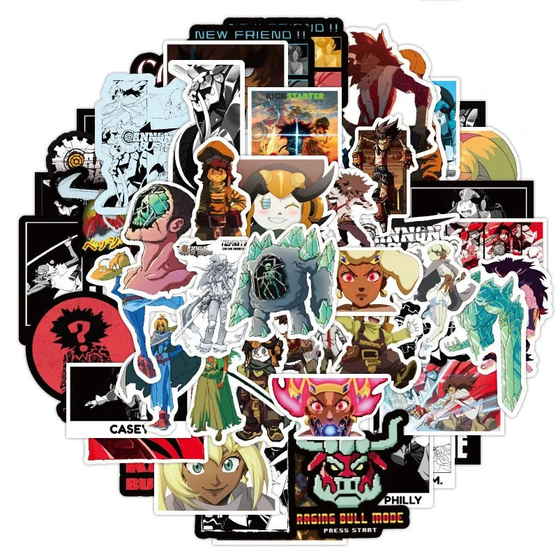 50PCS USA adventure anime decals for teens laptop phone case suitcase Cannon Busters sticker