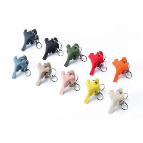 Animal Key Chain for Men Women Bag Charm Girls Handmade Genuine Leather Cute Funny Lucky Elephant Cow Horse Pendant Keychain
